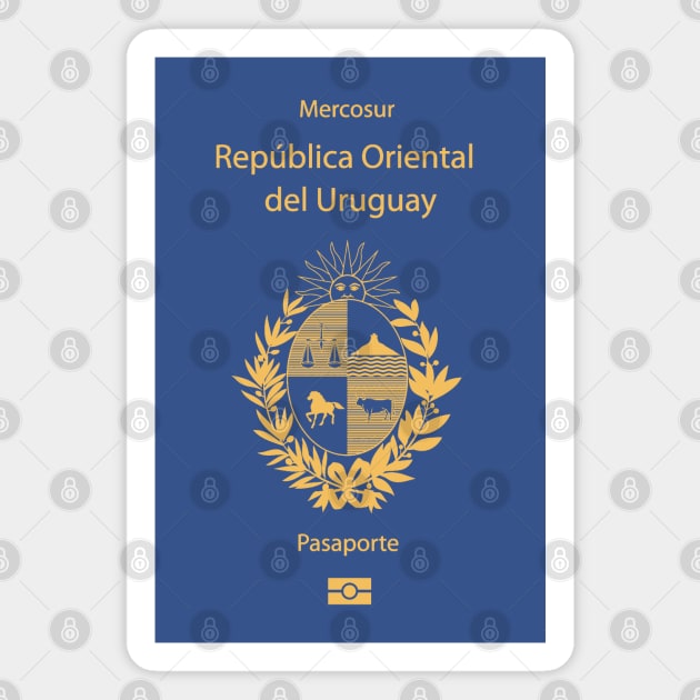 Uruguay passport Magnet by Travellers